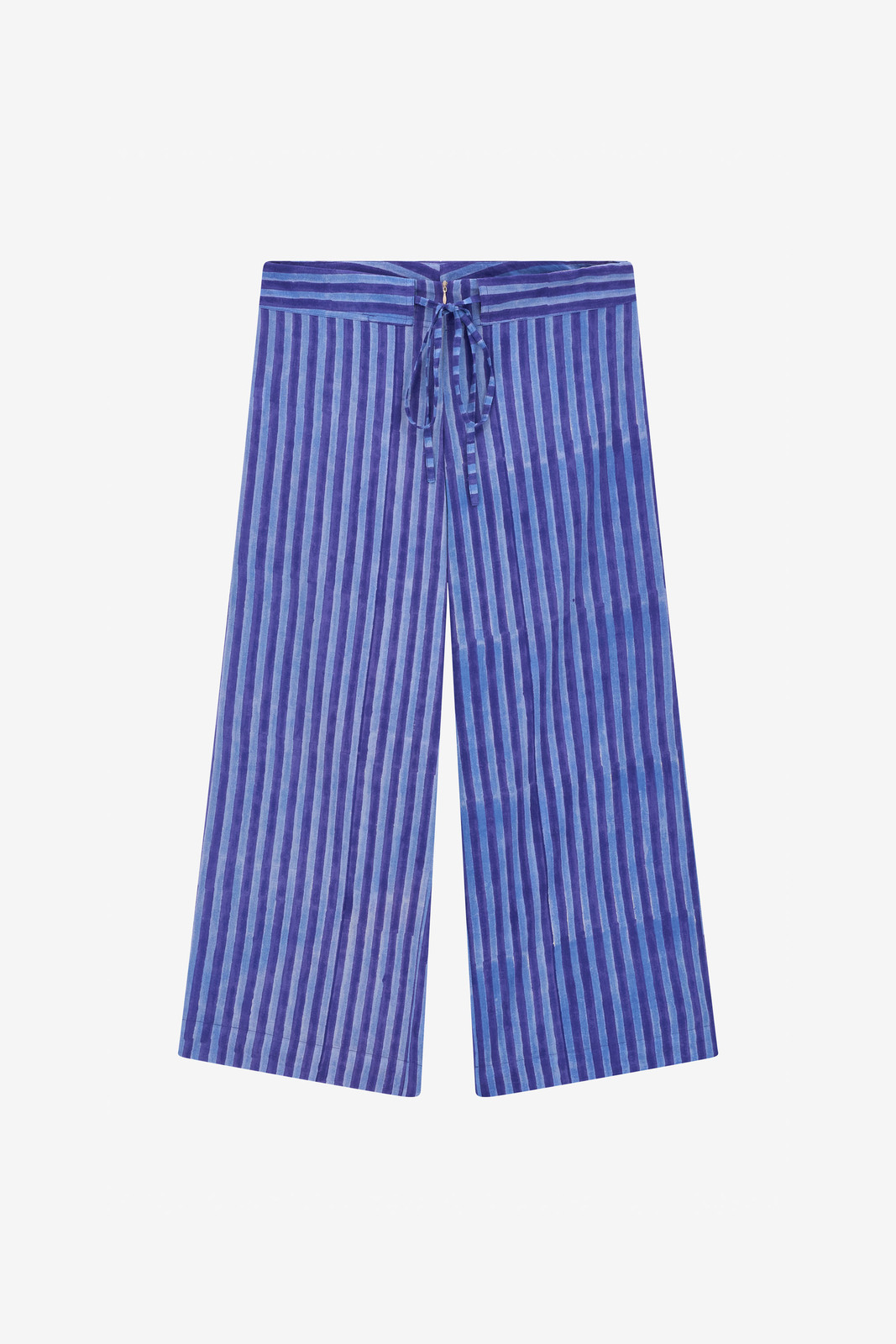 cabana pants--mini stripes plumbago