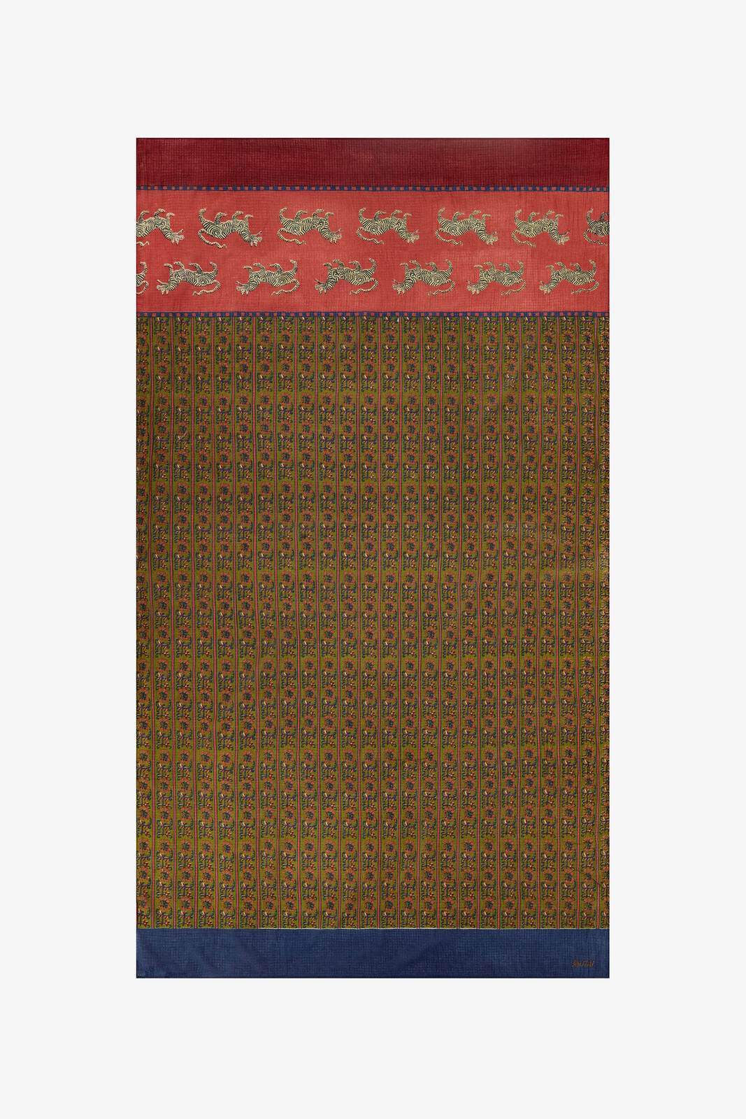 scialle kotadoria 100x200cm--dragon tiger green gold