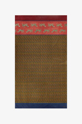 scialle kotadoria 100x200cm--dragon tiger green gold