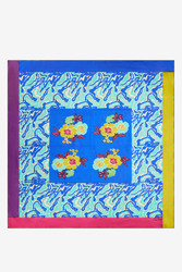 foulard seta 100x100cm--dragon cloud aqua