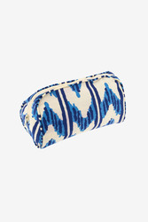 goretta pouch big--ikat arrow blue