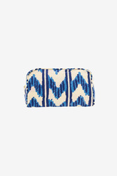 goretta pouch big--ikat arrow blue