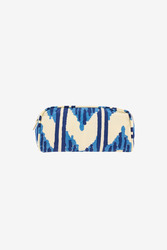 goretta pouch small--ikat arrow blue