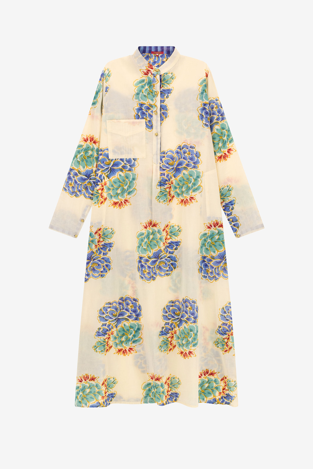 long kurta positano--flower plumbago