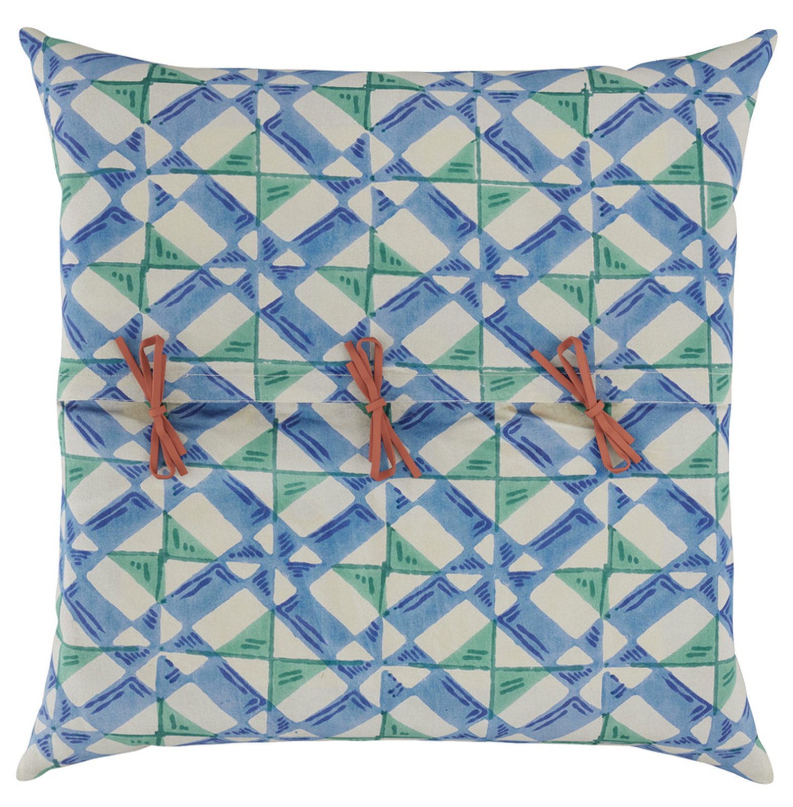 cotton cushion cover 60x60cm--positano red tiles