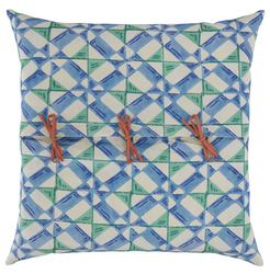 cotton cushion cover 60x60cm--positano red tiles