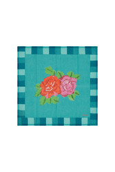 cotton napkin 50x50cm--hima big flower turquoise