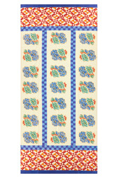 cotton muslin curtain 110x240cm--positano red tiles