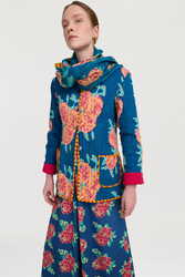 pareo mussola 110x180--leopard flower teal