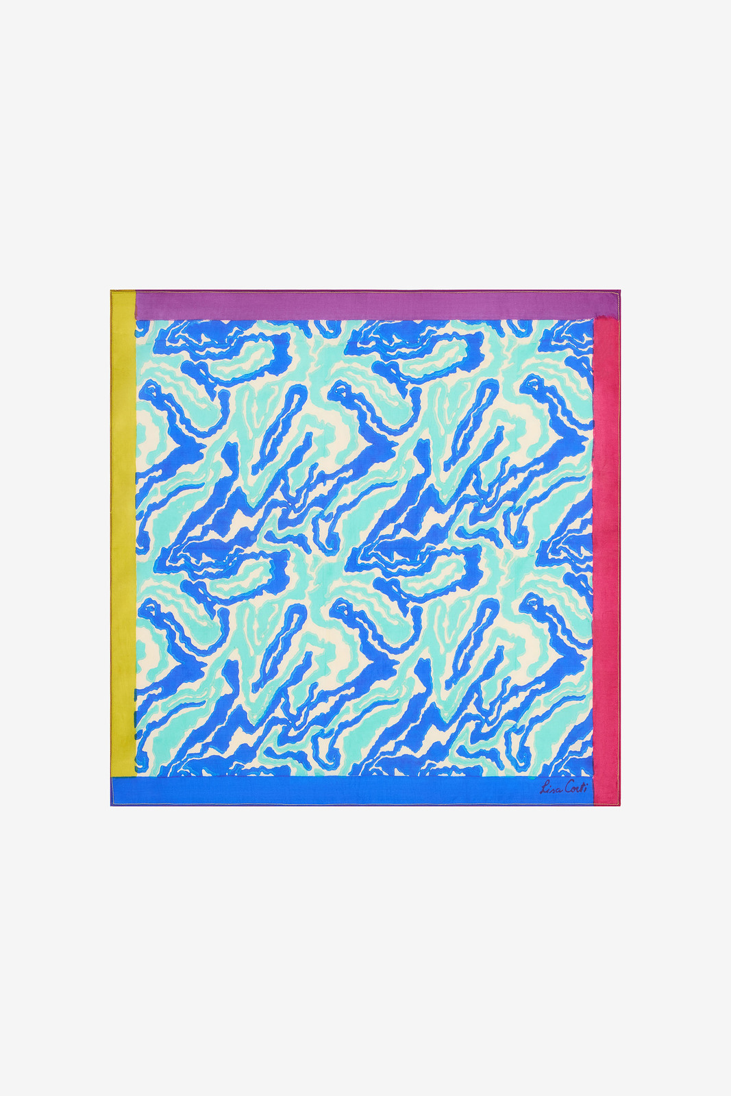 pochette square--dragon cloud aqua