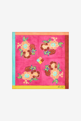 pochette seta--dandelion fuxia