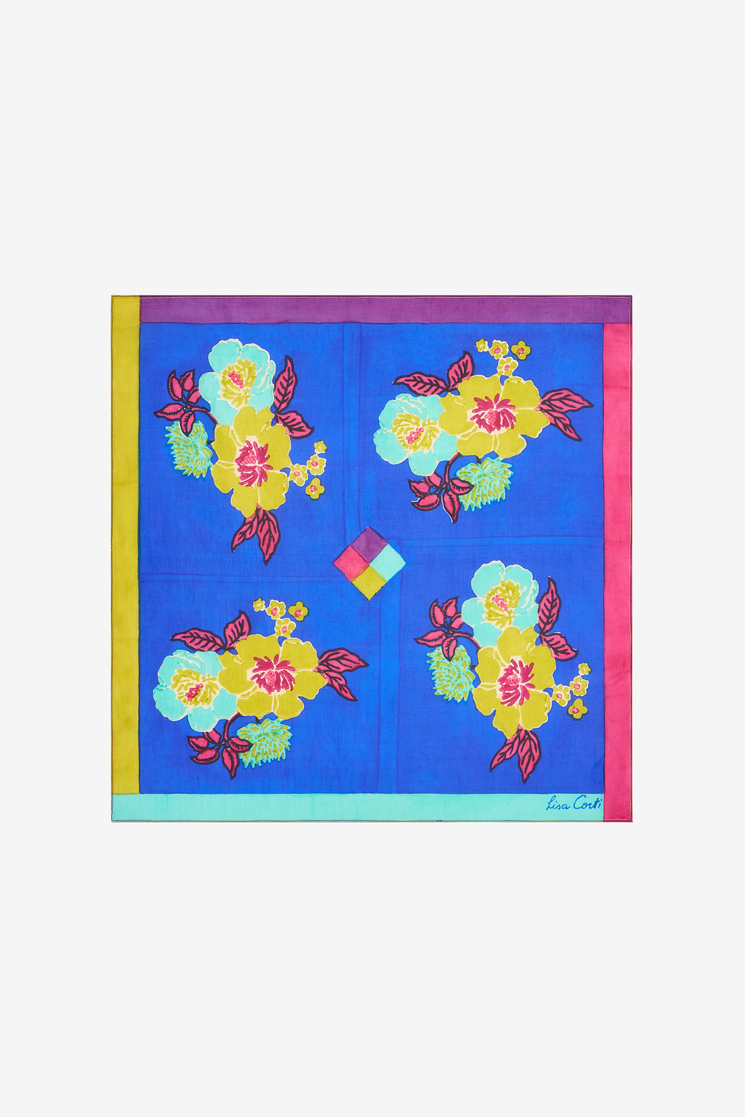 pochette seta--dandelion blue