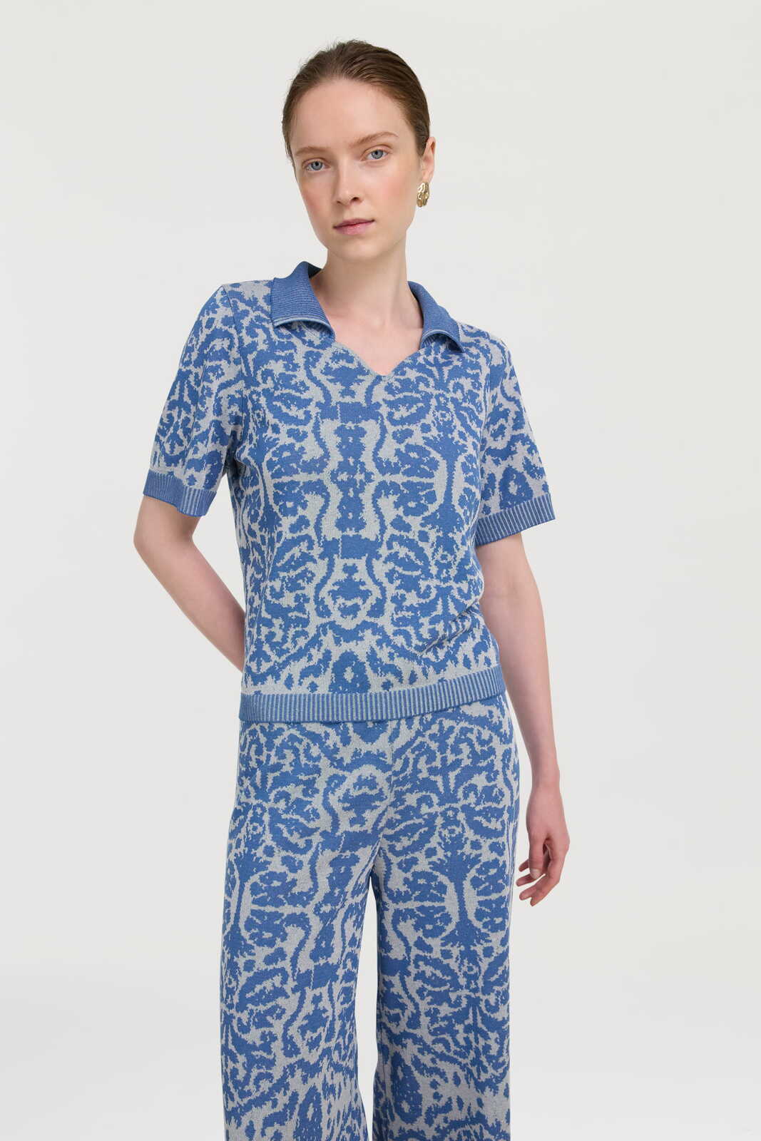 polo shirt--damask design sugar