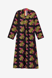 radha caftan--suiko flower black