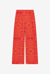 theresa pants--damask design orange