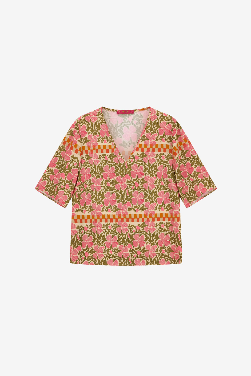 t shirt v neck--japan bounch pink