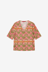 t shirt v neck--japan bounch pink
