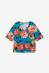 t shirt v neck--nizam teal