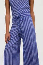 cabana pants--mini stripes plumbago