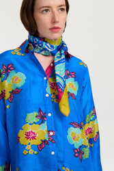 foulard seta 100x100cm--dragon cloud aqua