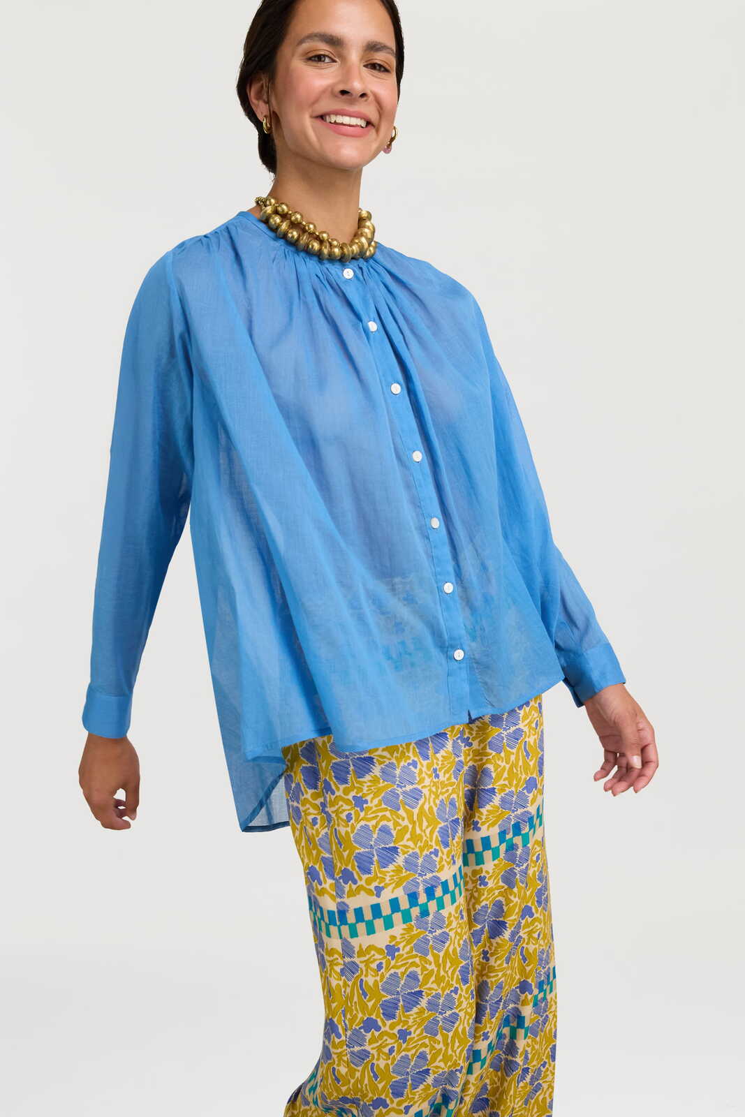 ginger shirt--pervinch sugar