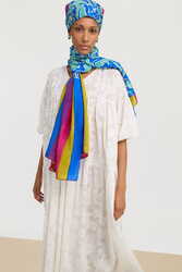 scialle seta 100x200--dragon cloud aqua