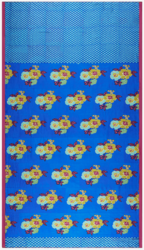 scialle seta 100x200--dandelion blue