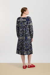 abito madhu--midikasuri damask black