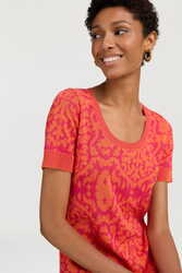 amla dress--damask design orange