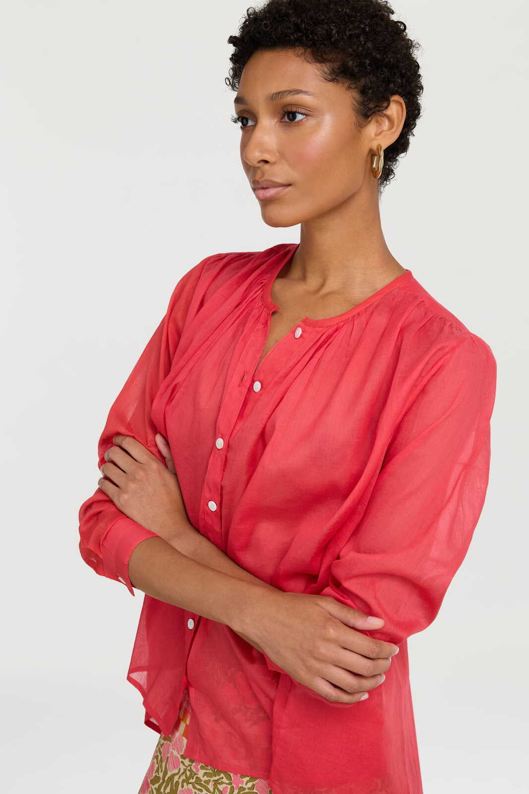 ginger shirt--geranium