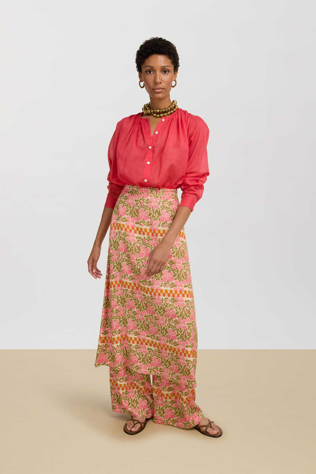 ginger shirt--geranium