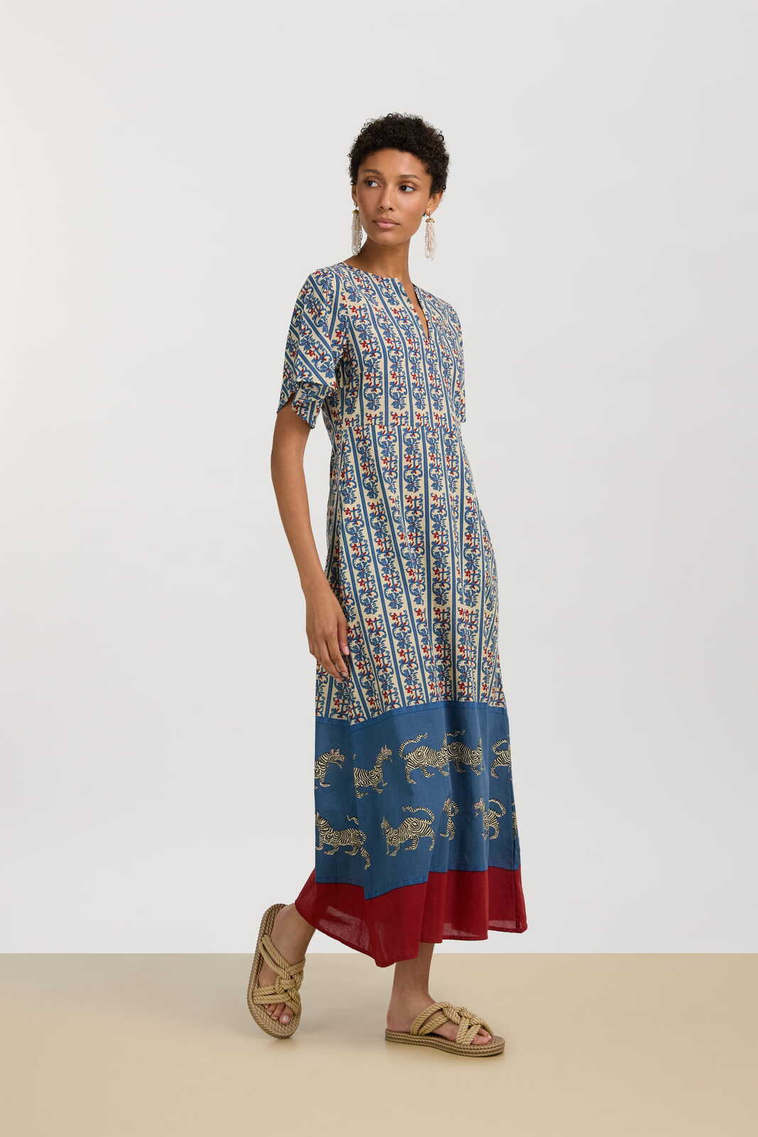 guava caftan--dragon tiger ivory