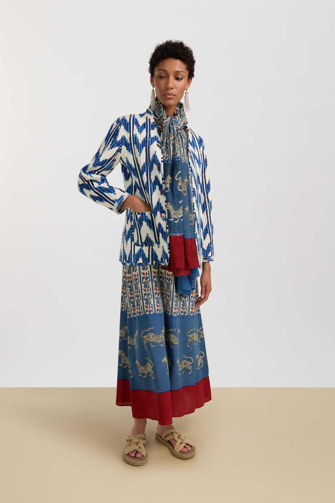 guava caftan--dragon tiger ivory