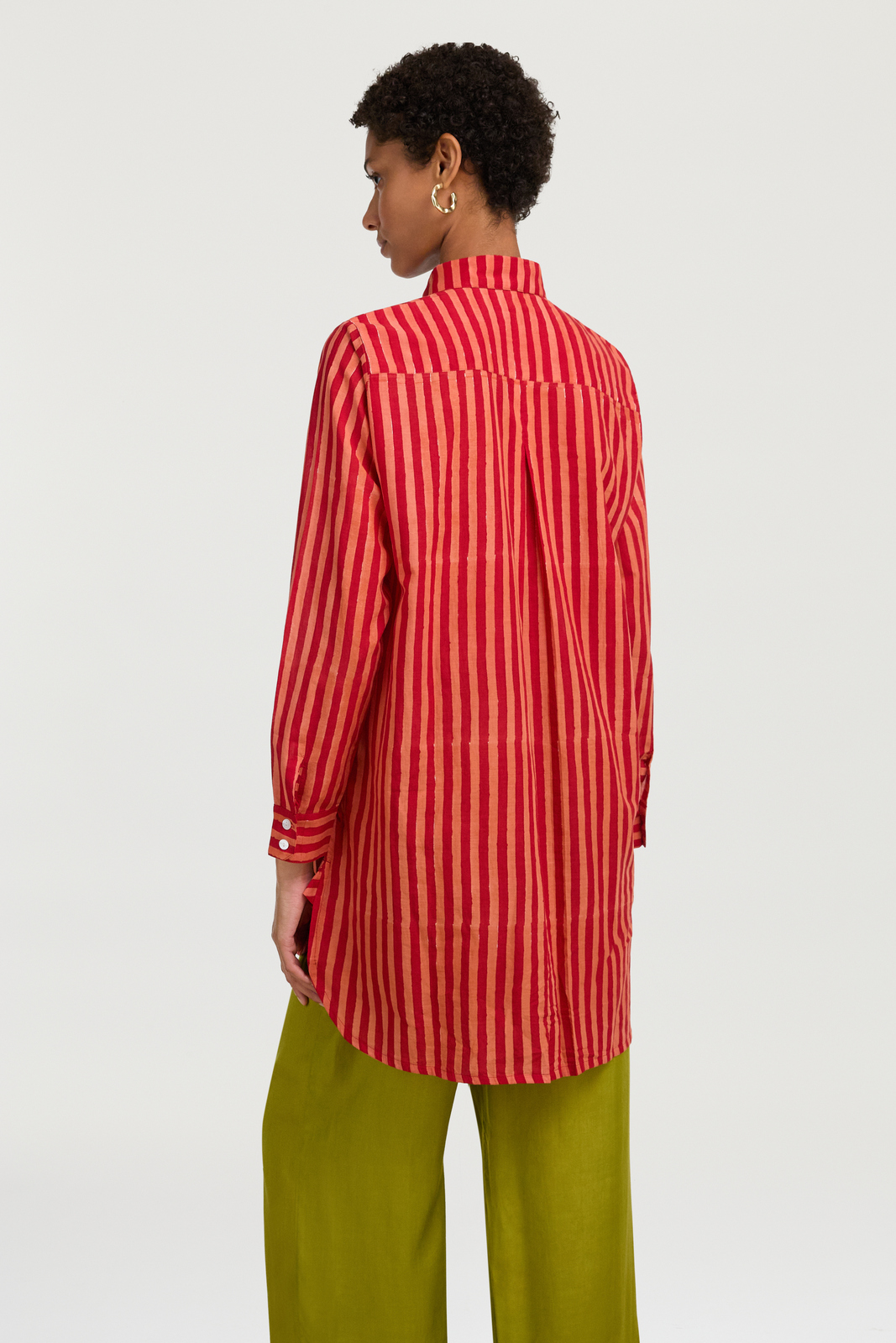 ube shirt--mini stripes red