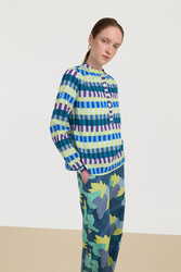 batumi shirt--kusama checkdark teal