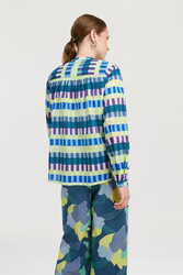 batumi shirt--kusama checkdark teal