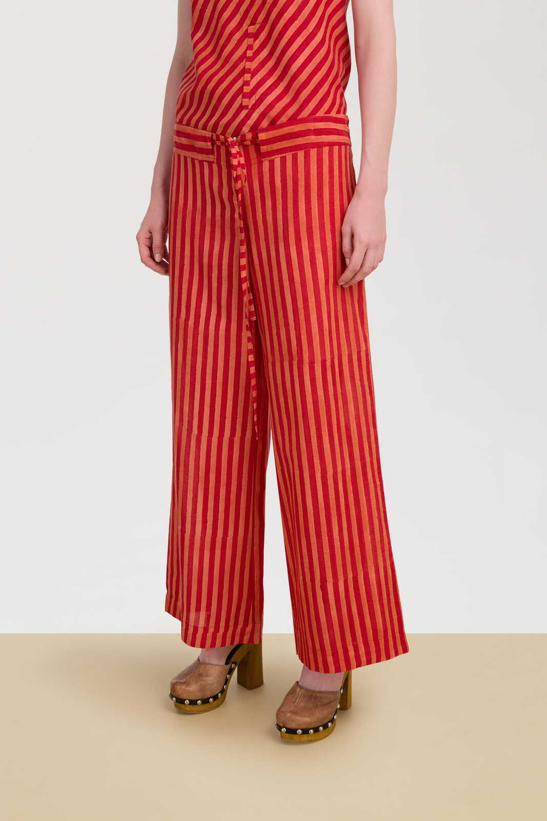 cabana pant--mini stripes red