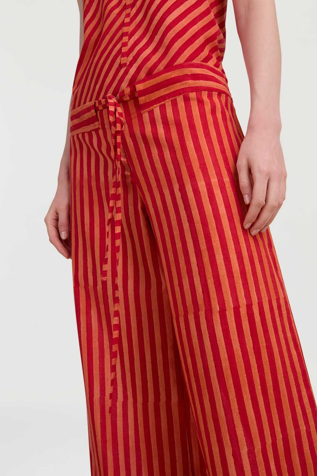 cabana pant--mini stripes red
