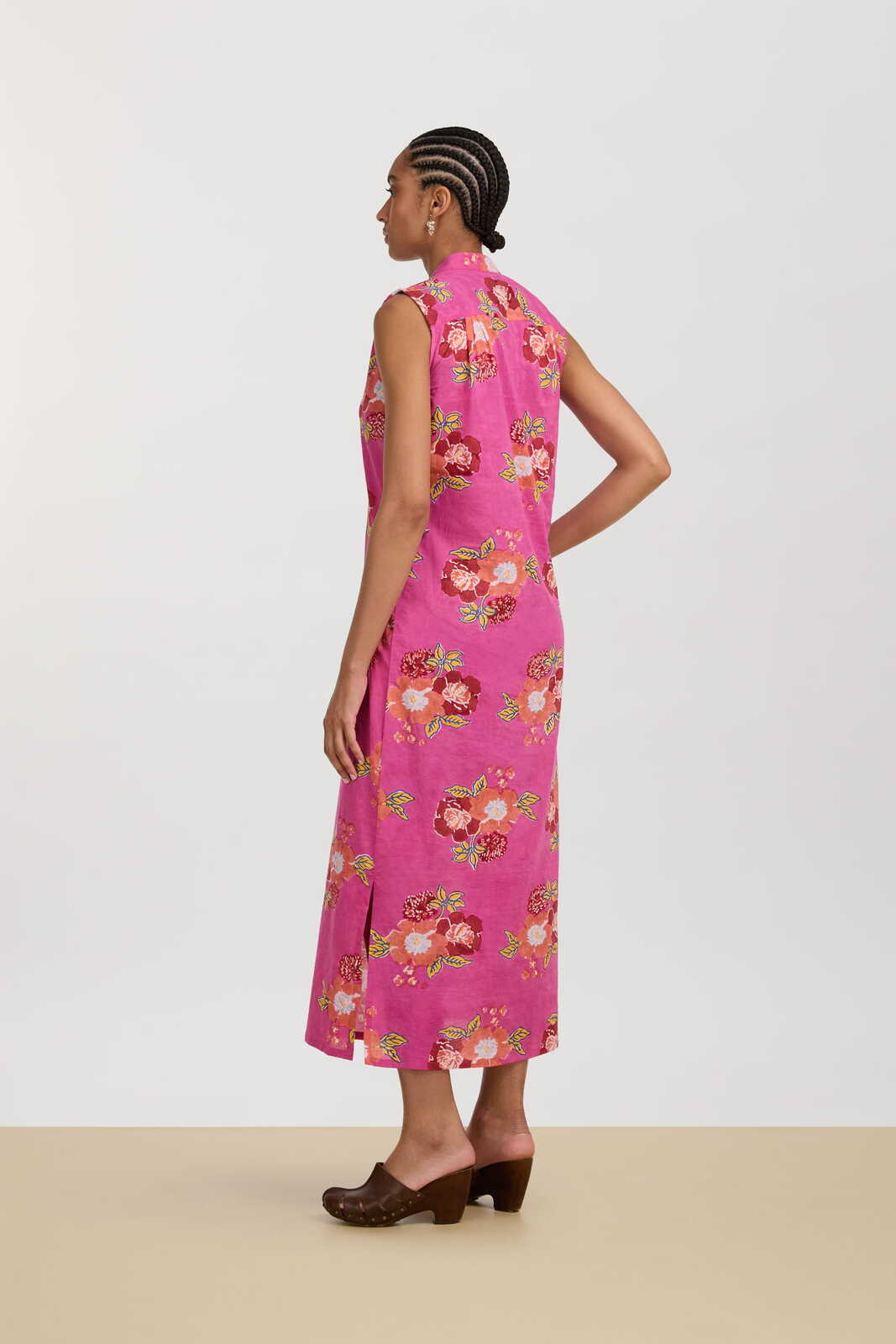 eve kaftan--dandelion fuxia