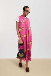 eve kaftan--dandelion fuxia