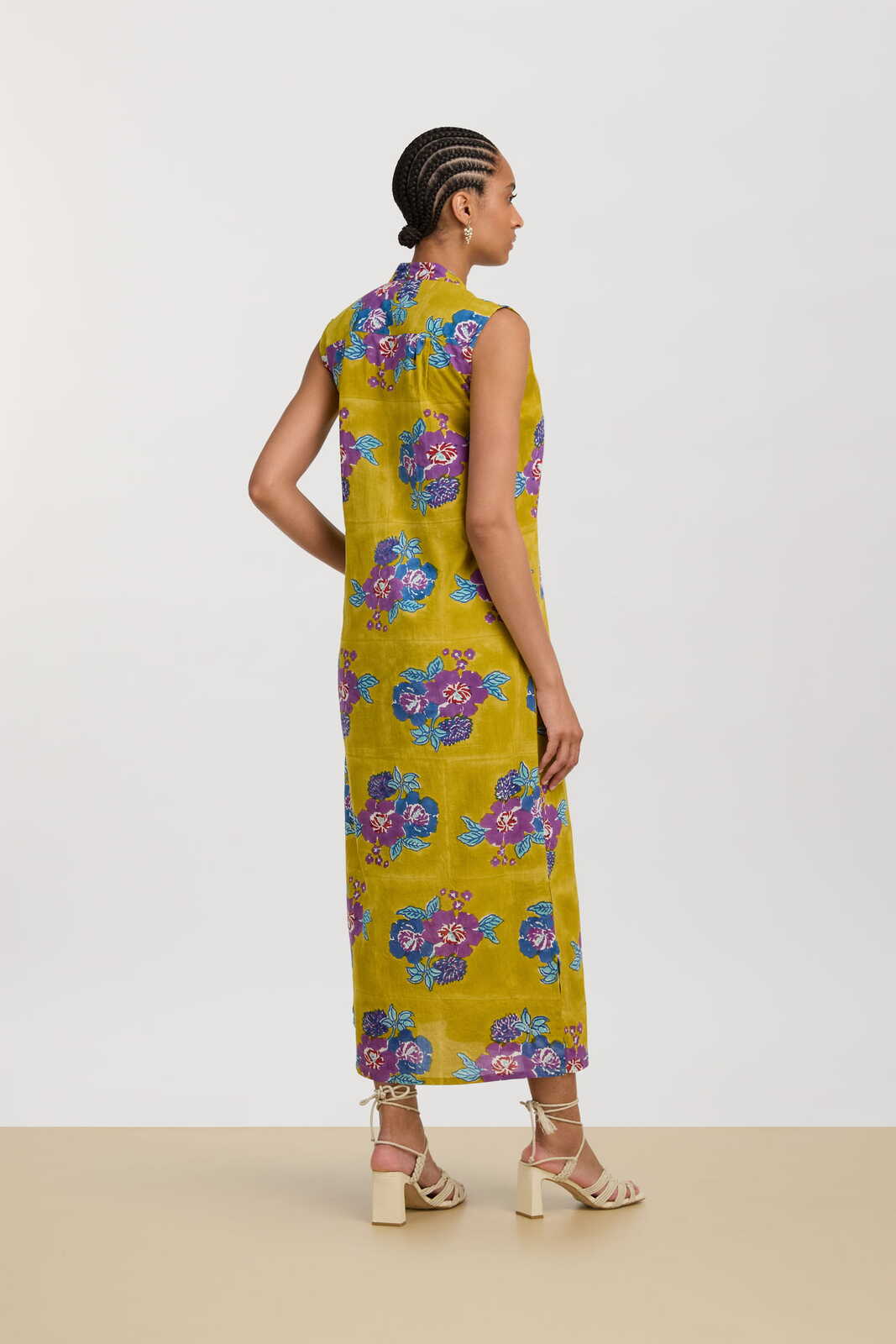 eve kaftan--dandelion green gold