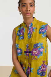 eve kaftan--dandelion green gold