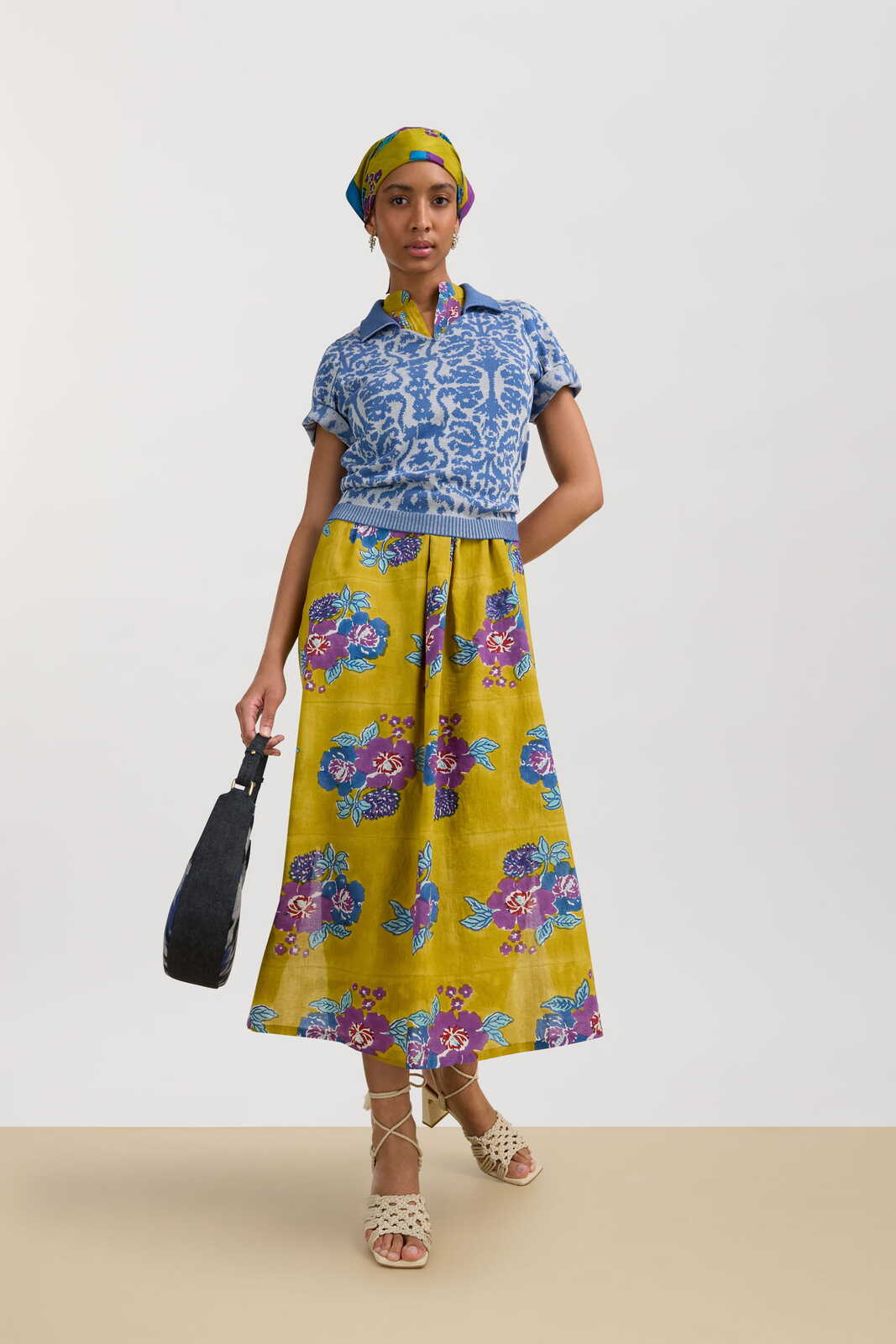 eve kaftan--dandelion green gold