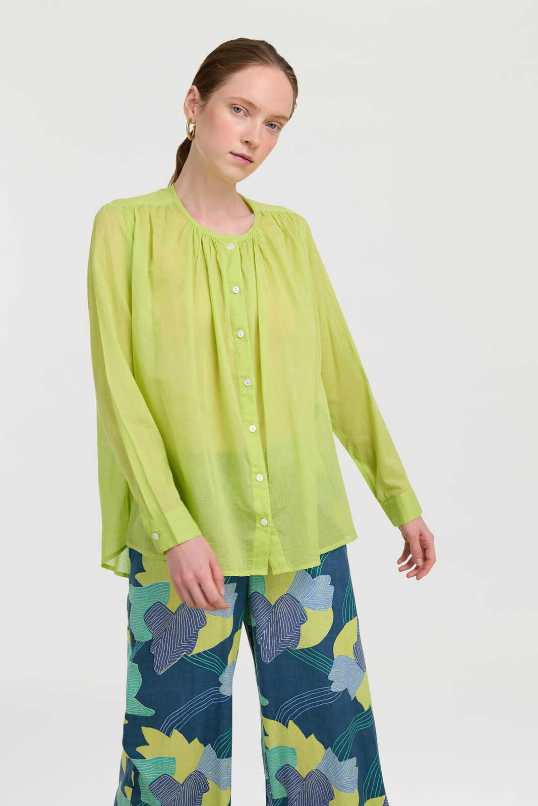 ginger shirt--lemon yellow