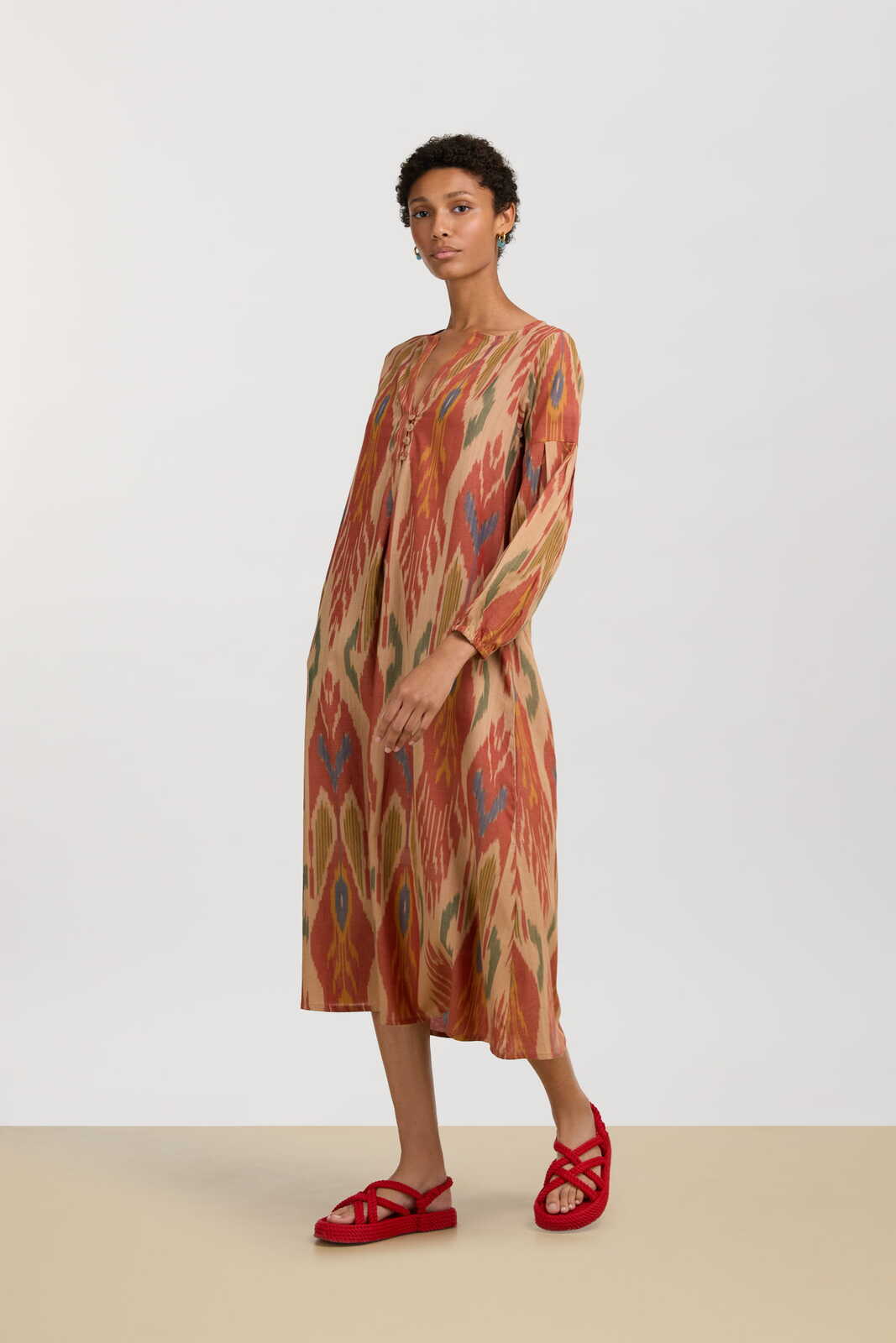 abito khubani--kitila flame orange