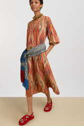 abito khubani--kitila flame orange