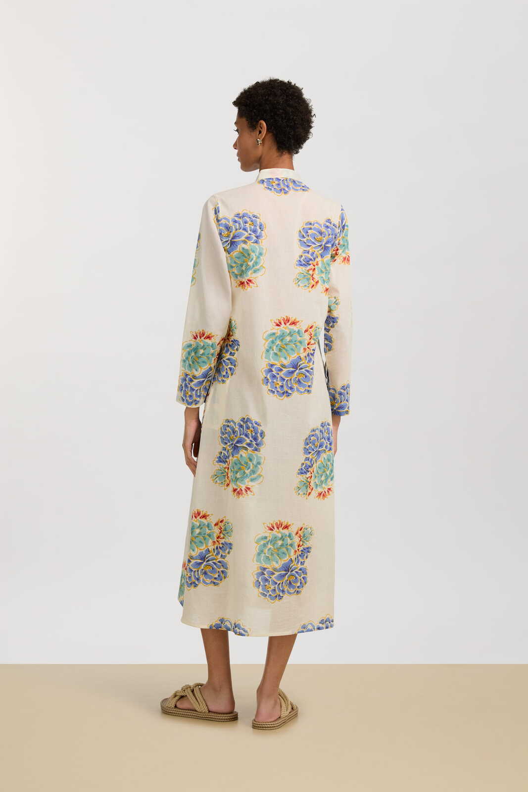 long kurta positano--flower plumbago