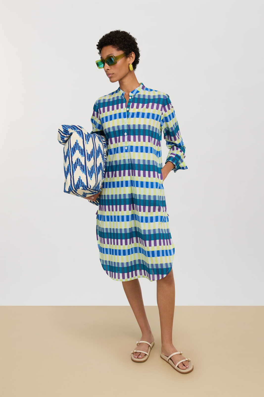 nico shemeez--kusama checkdark teal