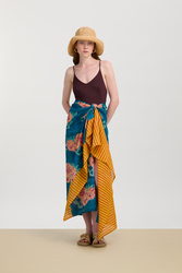 pareo mussola 110x180--leopard flower teal