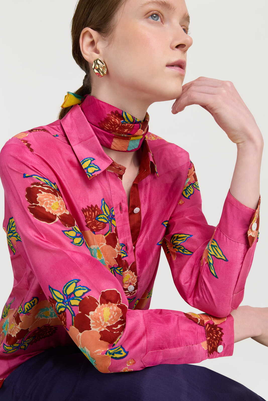 pochette seta--dandelion fuxia